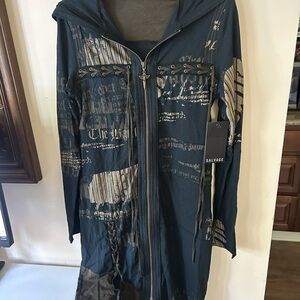 Vintage PJ Salvage Women’s Black Streetwear Hooded Dress Medium NWT 00’s Y2K